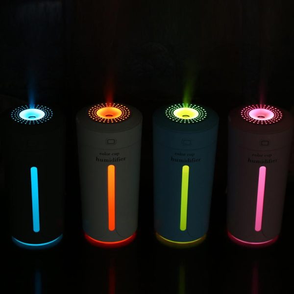 Color Cup USB Air Humidifier for Home Car Ultrasonic Mini Aroma Diffuser Air Purifier with LED Lights - Image 6