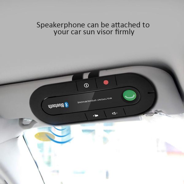 ANLUD Wireless Bluetooth Handsfree Car Kit Multipoint Speakerphone MP3 Music Player Sun Visor - Image 6