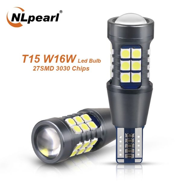 NLpearl 2x Signal Lamp W16W LED T15 921 912 Bulb Super Bright 3030 27SMD T15 Led Canbus Auto Backup Reserve Lights Tail Lamp 12V - Image 7