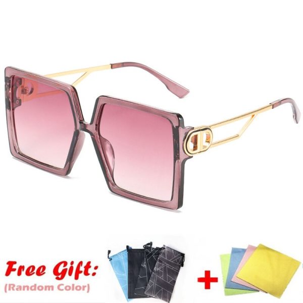 GISAEV Driving Glasses Women Oversized Square Frame Letter D Sunglasses Vintage D shape Oversized Frame Popular Fashion Glasses - Image 12