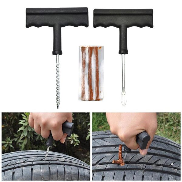 Car Tire Repair Tool Kit For Tubeless Emergency Tyre Fast Puncture Plug Repair Block Air Leaking For Car/Truck/Motobike - Image 6