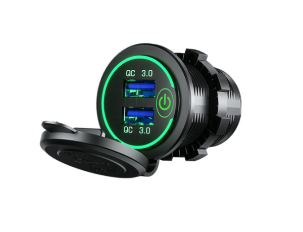 36W QC 3.0 Touch Switch Waterproof Universal Motorcycle Car Truck Boat Dual USB Charger Socket For Phone Tablet Camera GPS DVR - Image 5