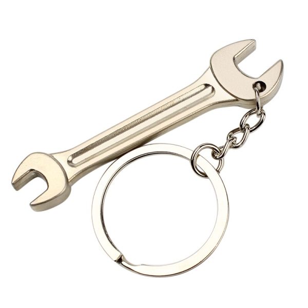 FORAUTO Wrench Keychain Stainless Steel Car Key Ring High-grade Simulation Spanner Key Chain keyring Keyfob Tools Novelty - Image 4
