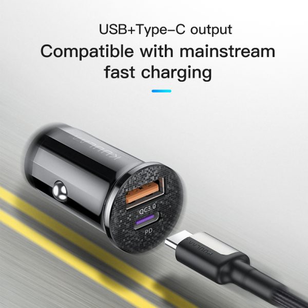 KUULAA Quick Charge 4.0 48W QC PD 3.0 Car Charger for Samsung S10 9 Fast Car Charging for Xiaomi iPhone Mobile Phone USB Charger - Image 3