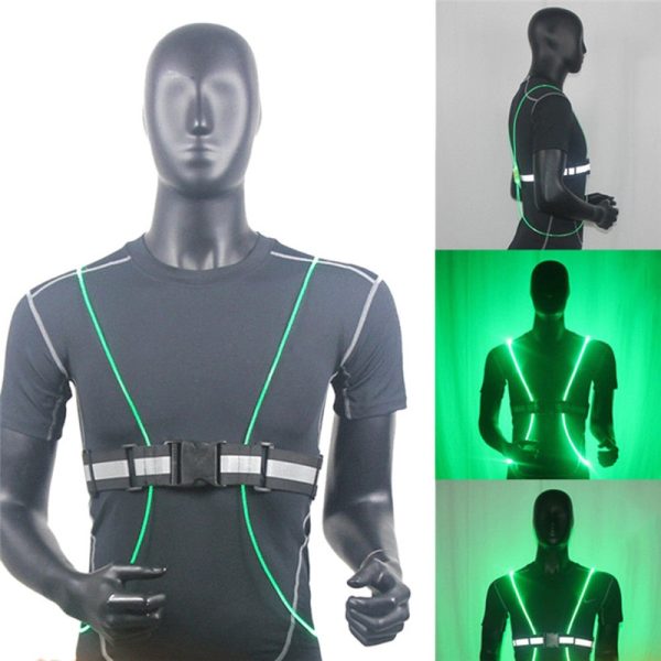 360 Reflective LED Flash Driving Vest High Visibility Night Running Cycling Riding Outdoor Activities Light Up Safety Bike Vest - Image 4