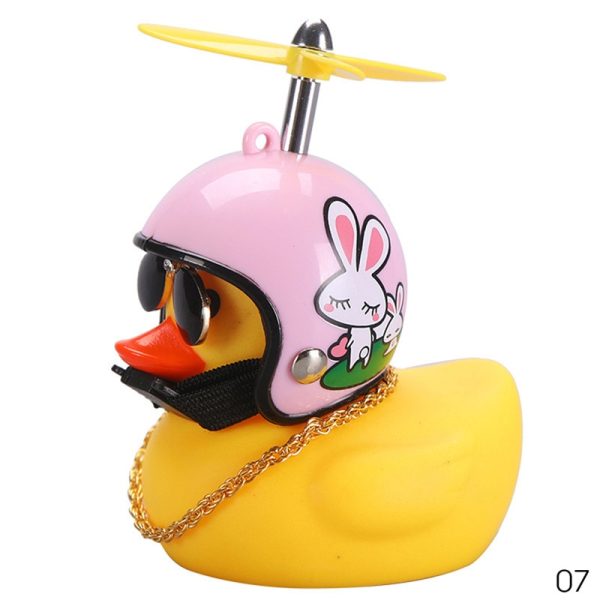 Car Duck with Helmet Broken Wind Small Yellow Duck Road Bike Motor Helmet Riding Cycling Car Accessories Decor Without Lights - Image 20