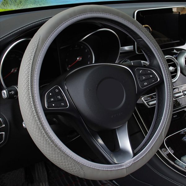 FORAUTO Car Steering Wheel Cover Skidproof Auto Steering- wheel Cover Anti-Slip Universal Embossing Leather Car-styling - Image 9