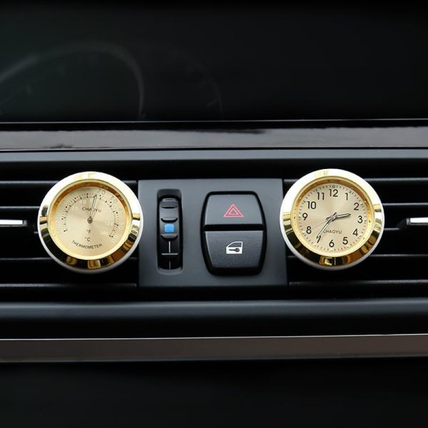 Car Thermometer Luminous Material Car clock Car Electronic Watch Car Air Conditioning Outlet Perfume Ornaments - Image 5