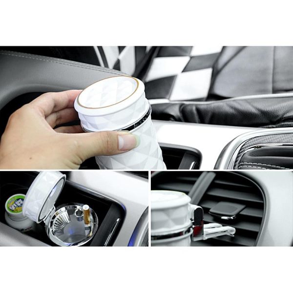 Top Grade Led Cigar Car Ashtray Cup for VW golf for Audi A4 Automobile Cigarette Ashtray Holder with Car Air Vent Mount Clip - Image 6