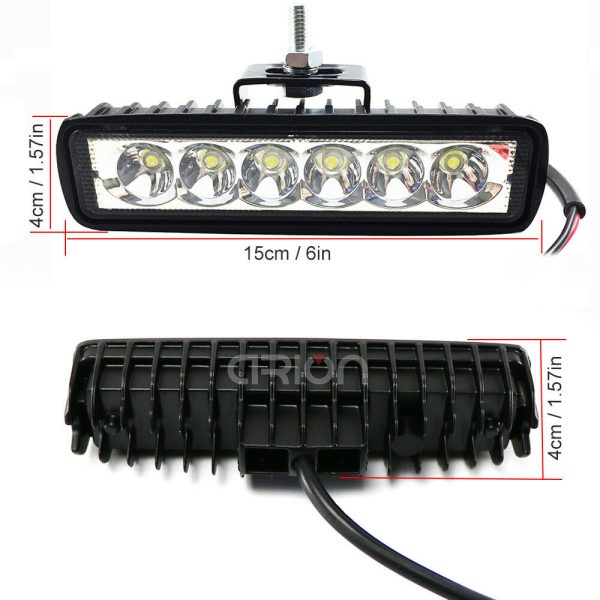 1Pcs 2Pcs 18w DRL LED Spot Flood Work Light Worklight 9-32V 4WD 12 volt led work lights for Off Road Vehicle SUV car trucks - Image 3
