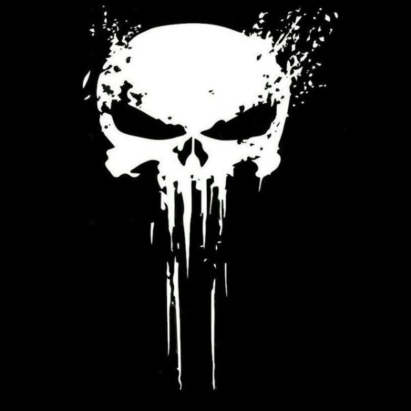 10CMX15CM PUNISHER Skull BLOOD Vinyl Car Decals Stickers Motorcycles Decoration Black/Silver C1-3140 - Image 3