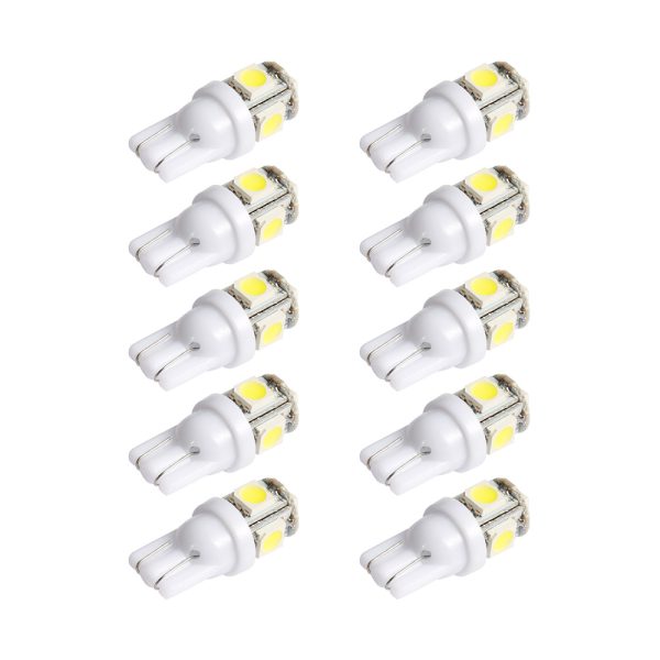 10PCS Led Car DC 12v Lampada Light T10 5050 Super White 194 168 w5w T10 Led Parking Bulb Auto Wedge Clearance Lamp - Image 2