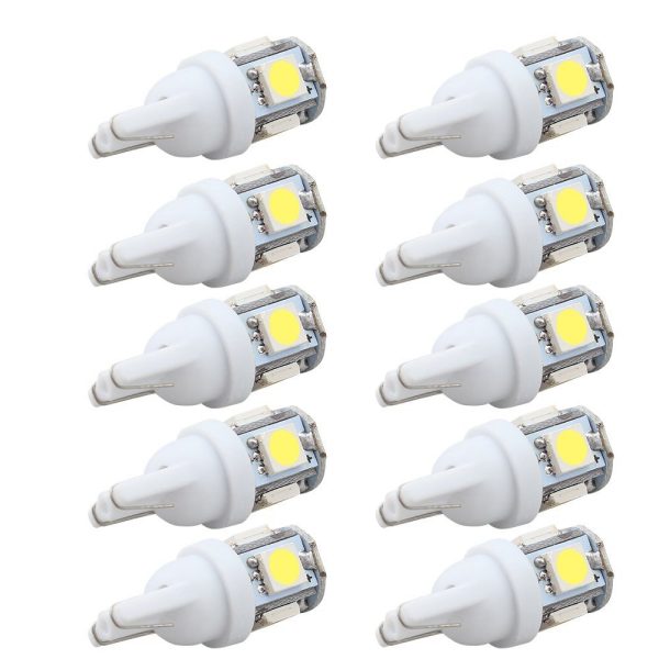 10PCS Led Car DC 12v Lampada Light T10 5050 Super White 194 168 w5w T10 Led Parking Bulb Auto Wedge Clearance Lamp