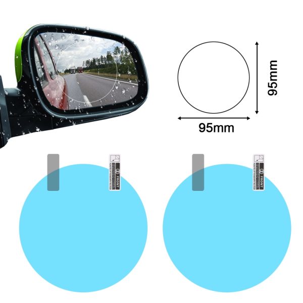 2PCS Car Mirror Window Clear Film Anti Dazzle Car Rearview Mirror Protective Film Waterproof Rainproof Anti Fog Car Sticker - Image 5