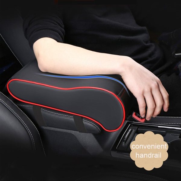 Leather Car Central Armrest Pad Black Auto Center Console Arm Rest Seat Box Mat Cushion Pillow Cover Vehicle Protective Styling - Image 6