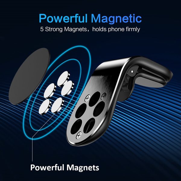 Magnetic Car Phone Holder L Shape Air Vent Mount Stand in Car GPS Mobile Phone Holder For iPhone X Samsung S9 Xiaomi - Image 5