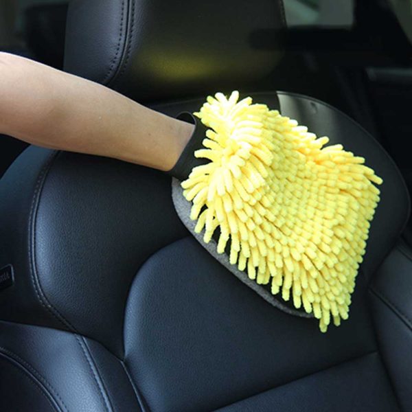 Car Wash Glove Coral Mitt Soft Anti-scratch for Car Wash Multifunction Thick Cleaning Glove Car Wax Detailing Brush Color Random - Image 3