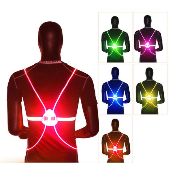 360 Reflective LED Flash Driving Vest High Visibility Night Running Cycling Riding Outdoor Activities Light Up Safety Bike Vest - Image 12