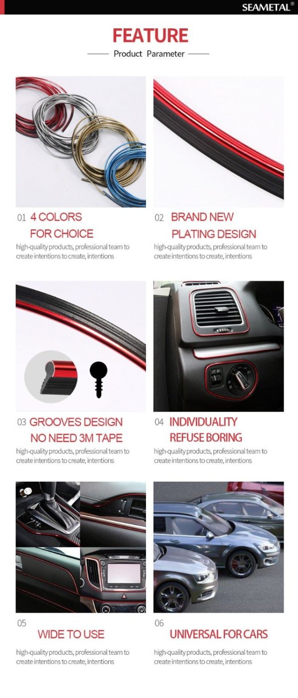 5M Car Styling Interior Decoration Strips Moulding Trim Dashboard Door Edge Universal For Cars Auto Accessories In Car-styling - Image 6