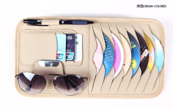 Car CD Holder Auto Visor DVD Disk Card Case Clipper Bag Car Styling Interior Organizer Cover stowing tidying - Image 6