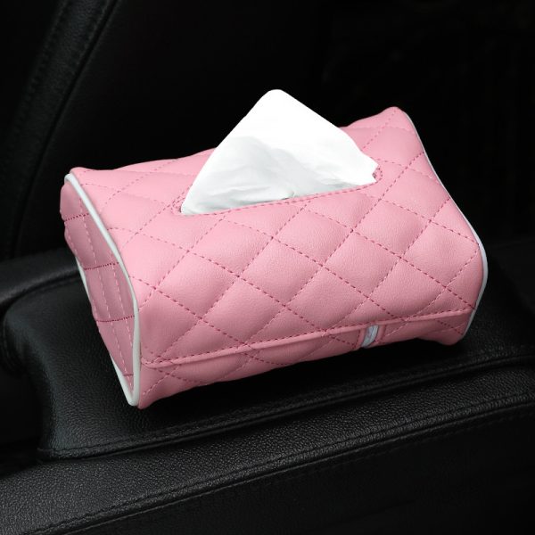 Car Tissue Box Car Hanging Tissue Box Car Supplies Creative Tissue Box Leather Tissue Bag - Image 7