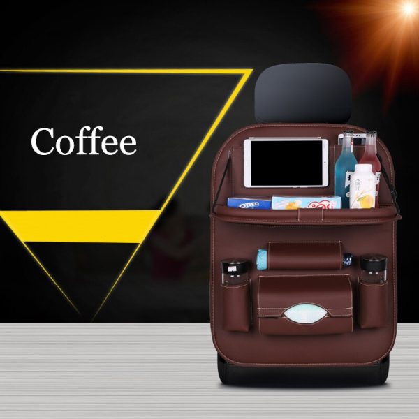 Car Seat Back Bag Folding Table Organizer Pad Drink Chair Storage Pocket Box Travel Stowing Tidying Automobile Accessories - Image 10