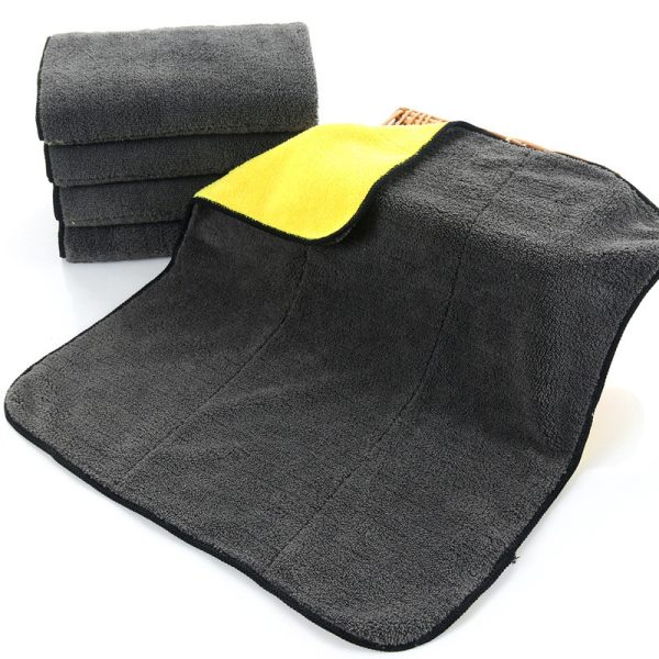 1pc Car Care Polishing Wash Towels Plush Microfiber Washing Drying Towel Strong Thick Plush Polyester Fiber Car Cleaning Cloth - Image 5