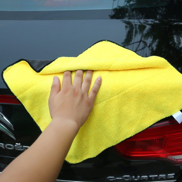 1pc Car Care Polishing Wash Towels Plush Microfiber Washing Drying Towel Strong Thick Plush Polyester Fiber Car Cleaning Cloth - Image 2