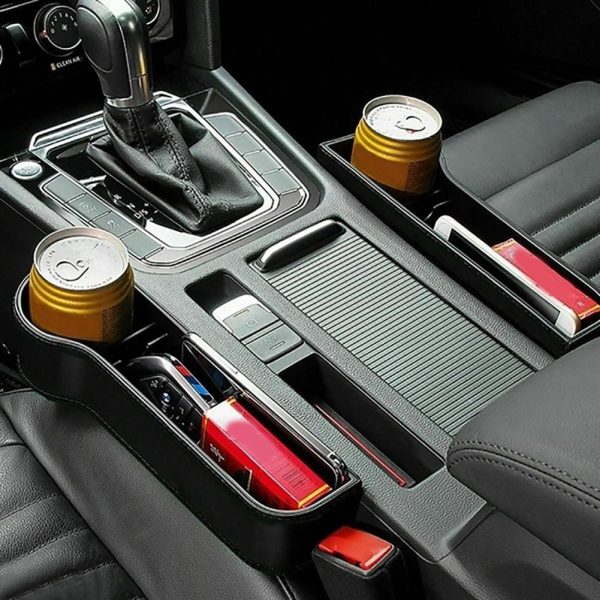 The New 1Pair Universal Auto Car Seat Crevice Plastic Storage Box Cup Phone Holder Organizer Reserved design Accessories - Image 2