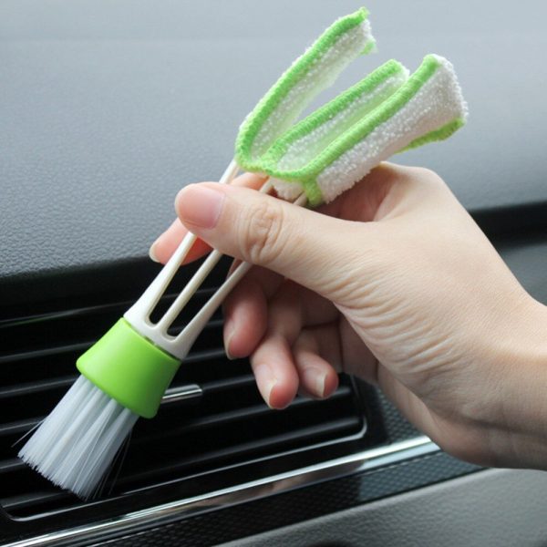 VODOOL Double Ended Car Cleaning Brush Air Conditioner Vent Slit Clean Brush Detailing Dust Removal Blinds Keyboard Duster Brush - Image 2