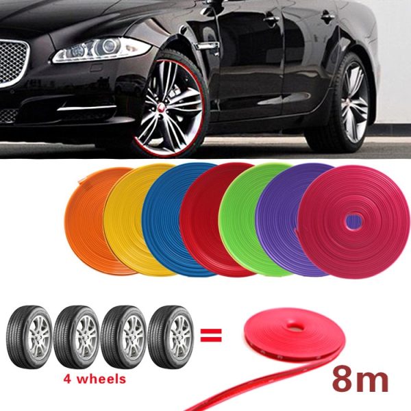8M/Roll Car Styling Wheel Rims Protector Decor Strip Rubber Moulding Trim IPA Rimblades Car Vehicle Color Tire Guard Line - Image 5
