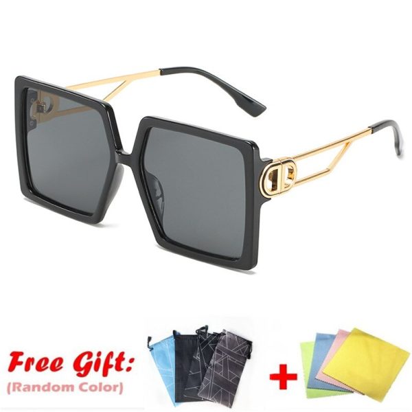 GISAEV Driving Glasses Women Oversized Square Frame Letter D Sunglasses Vintage D shape Oversized Frame Popular Fashion Glasses - Image 11