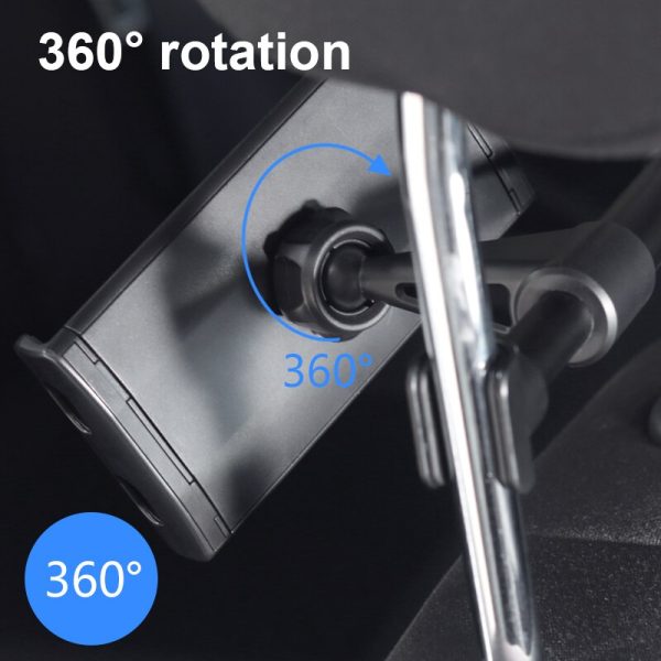 4-11.5inch Car Back Seat Phone Holder Tablet Mobile Phone Holder Universal Car Headrest Holder 360 Rotatable Stand Support - Image 5