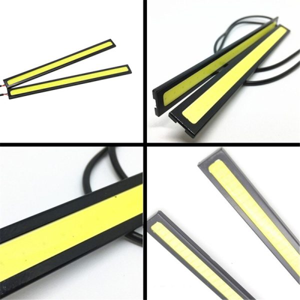 4/2Pcs 17CM Universal Car COB LED Strip Car Running Fog Lamp Driving Strip Light Waterproof 10-16V Flexible Led Strip Accessorie - Image 4