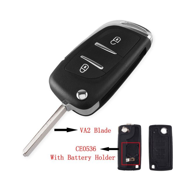 KEYYOU Modified Filp Folding Remote Car Key Shell Case For Peugeot 207 307 407 408 308 For Citroen C4 C2 HU83/VA2 Blade CE0536 - Image 5