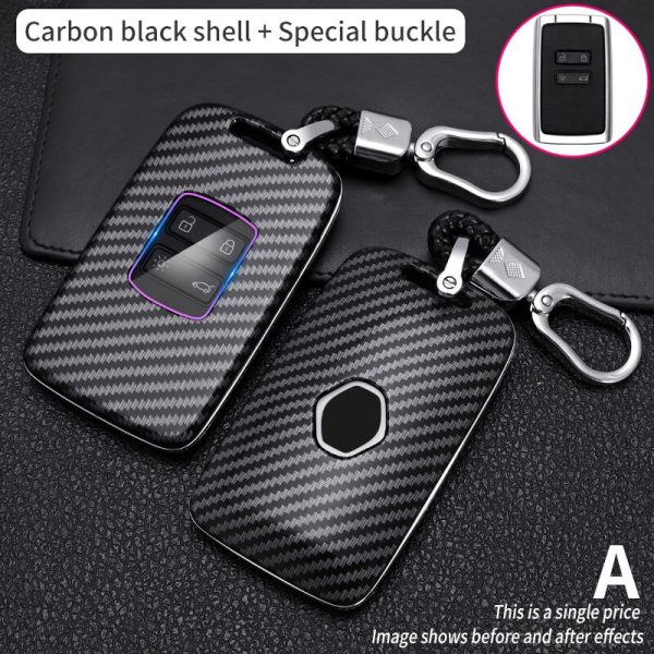 Car Key Case For Renault Koleos Kadjar Scenic Megane Sandero Espace Clio Captur Kangoo  Laguna Talisman Twingo Carbon Fibe Cover - Image 8