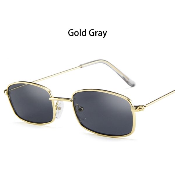 Candy Colors Metal Frame Rectangle Sunglasses Small Retro Shades UV400 Sun Glasses for Men Women Driving Eyewear Summer Goggles - Image 9