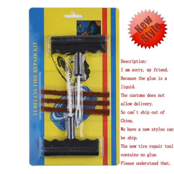 Car Tire Repair Tool Kit For Tubeless Emergency Tyre Fast Puncture Plug Repair Block Air Leaking For Car/Truck/Motobike - Image 2