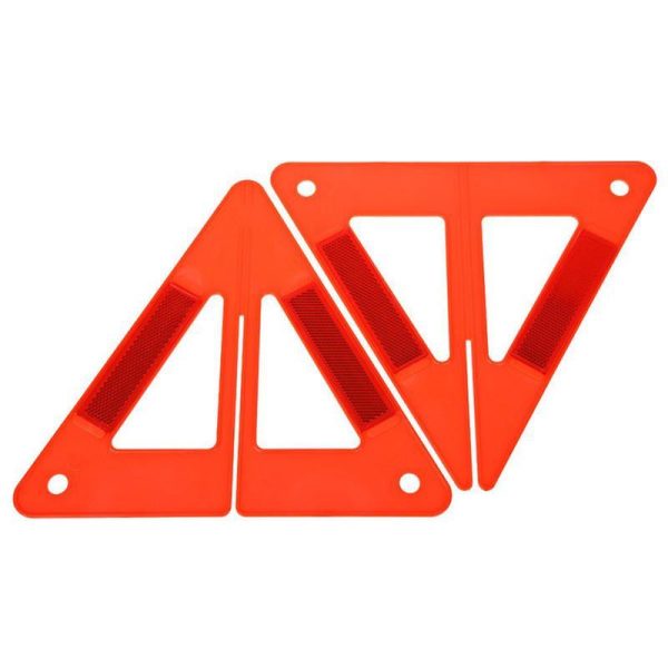 2Pcs Foldable Car Warning Triangle Safety Stop Breakdown Sign Board Emergency Reflective Flash Reflector - Image 4