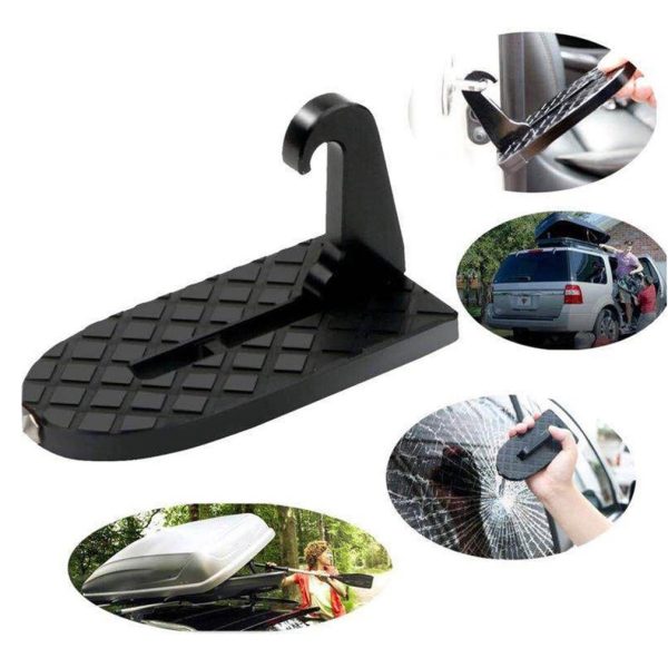 2 in 1 Foldable Car Vehicle Folding Stepping Ladder Foot Pegs Easy Access to Car Rooftop With Safety Hammer For Jeep Car SUV - Image 2