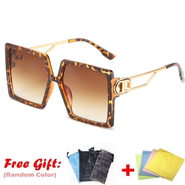 GISAEV Driving Glasses Women Oversized Square Frame Letter D Sunglasses Vintage D shape Oversized Frame Popular Fashion Glasses - Image 8