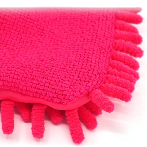 2 in 1 Ultrafine Fiber Chenille Microfiber Car Wash Glove Mitt Soft Mesh backing no scratch for Car Wash and Cleaning - Image 5