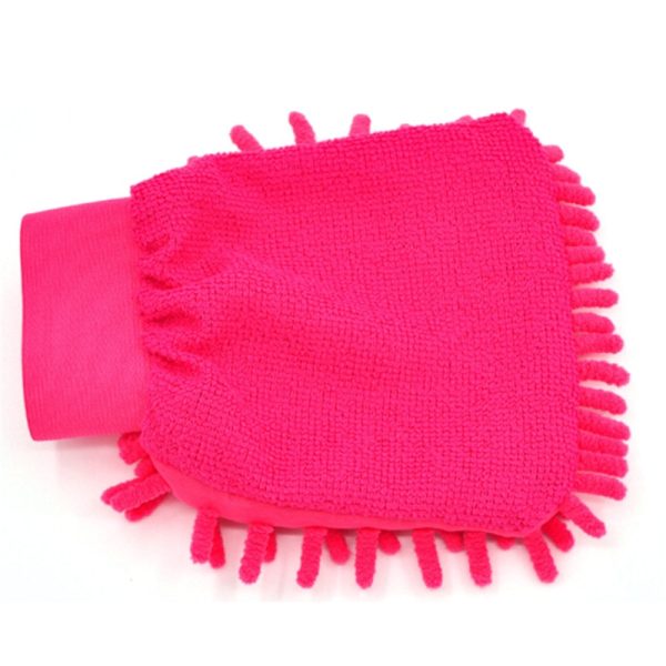 2 in 1 Ultrafine Fiber Chenille Microfiber Car Wash Glove Mitt Soft Mesh backing no scratch for Car Wash and Cleaning - Image 4