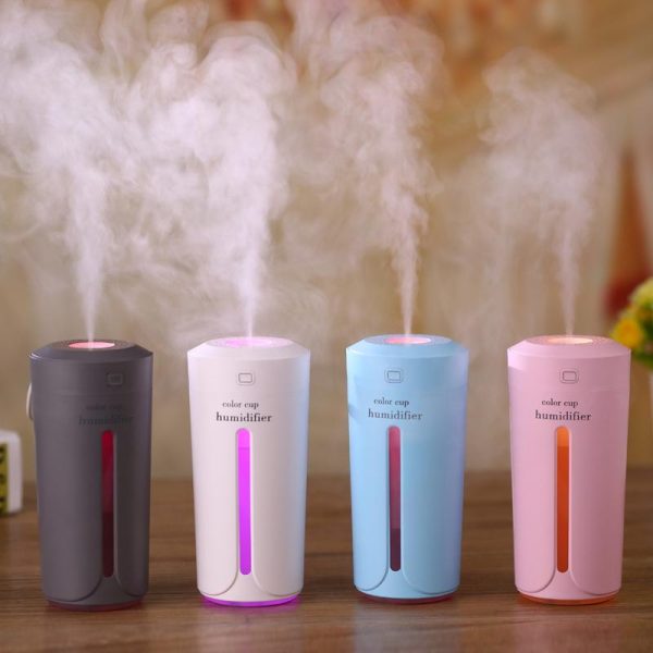 Color Cup USB Air Humidifier for Home Car Ultrasonic Mini Aroma Diffuser Air Purifier with LED Lights - Image 4