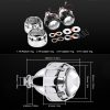 RACBOX 2Pcs 2.5 Inch Universal Bi Xenon HID Projector Lens Silver Black Shroud H1 Xenon LED Bulb H4 H7 Motorcycle Car Headlight - Image 4