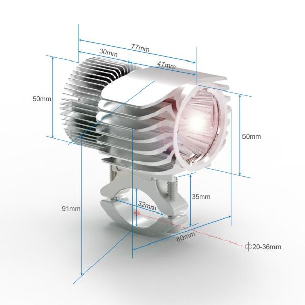 CNSUNNYLIGHT Motorcycle LED Headlight Spotlight 18W 2700Lm Super Bright White Moto Fog DRL Headlamp Hunting Driving Spot Lights - Image 4
