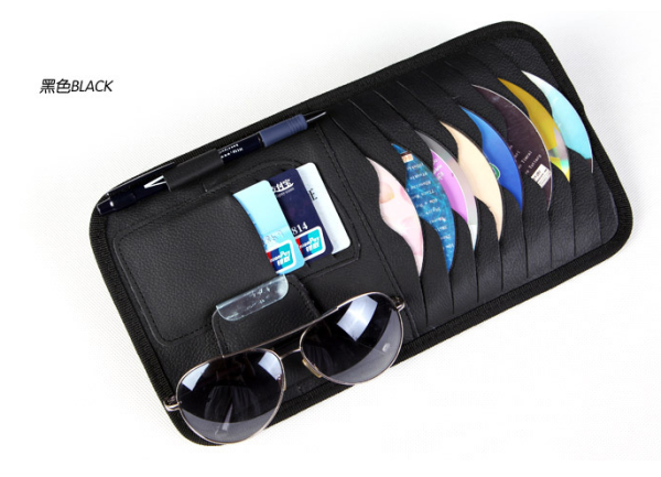 Car CD Holder Auto Visor DVD Disk Card Case Clipper Bag Car Styling Interior Organizer Cover stowing tidying - Image 8