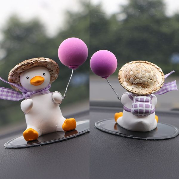 Straw Hat Glasses Duck Car Ornaments Straw Hat Local Tyrant Duck Car Ornaments Creative Straw Hat Swing Duck Car Pendant - Image 11