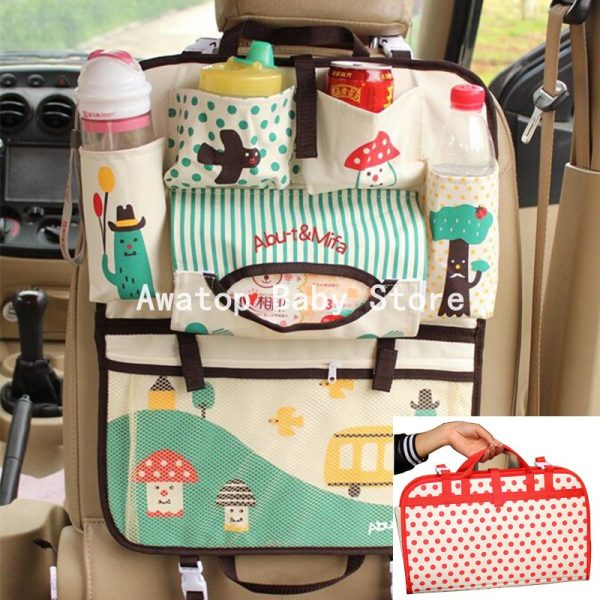 Cartoon diaper baby bag for mom, Car Seat Organizer Thermal Insulated, bolsas maternidade para bebe - Image 2