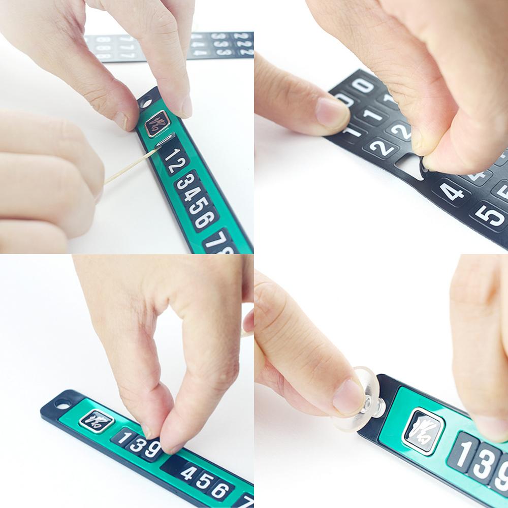 Car Temporary Parking Card Phone Number Card Plate with Sucker Magnetic Puzzle Car Sticker Car Styling Auto Accessories - Image 7